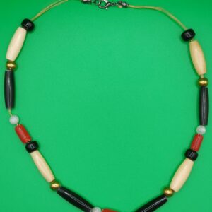 Red, White, And Black Necklace