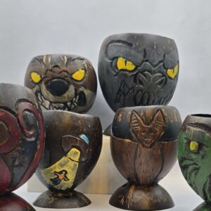 Spooknuts — Hand-Carved Halloween Coconut Cups